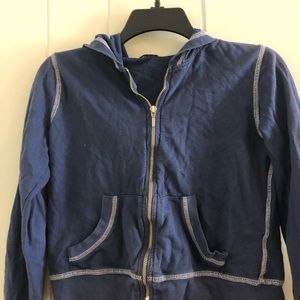 Cropped Zip Up Hoodie